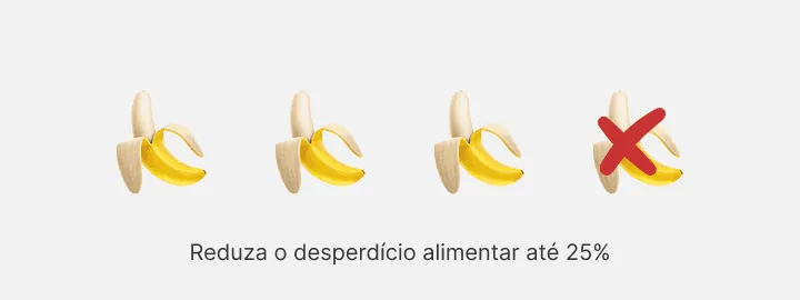Quatro bananas descascadas em fila, a última riscada a vermelho