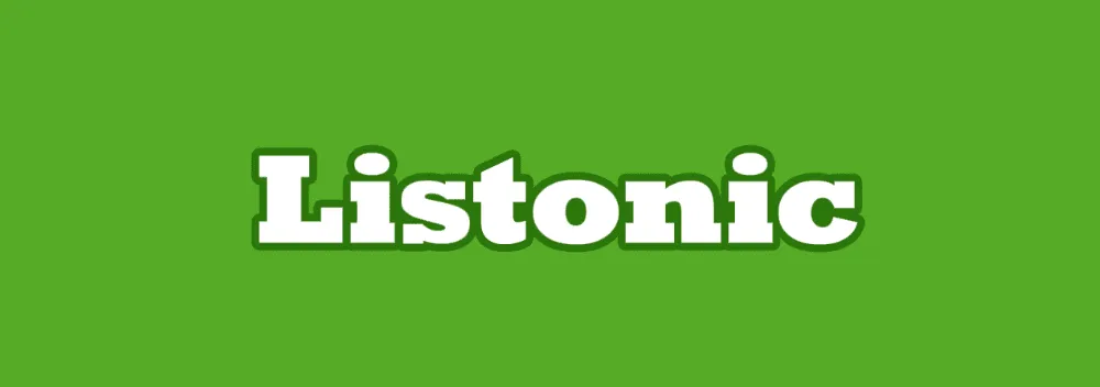 The Listonic wordmark in white on a green background