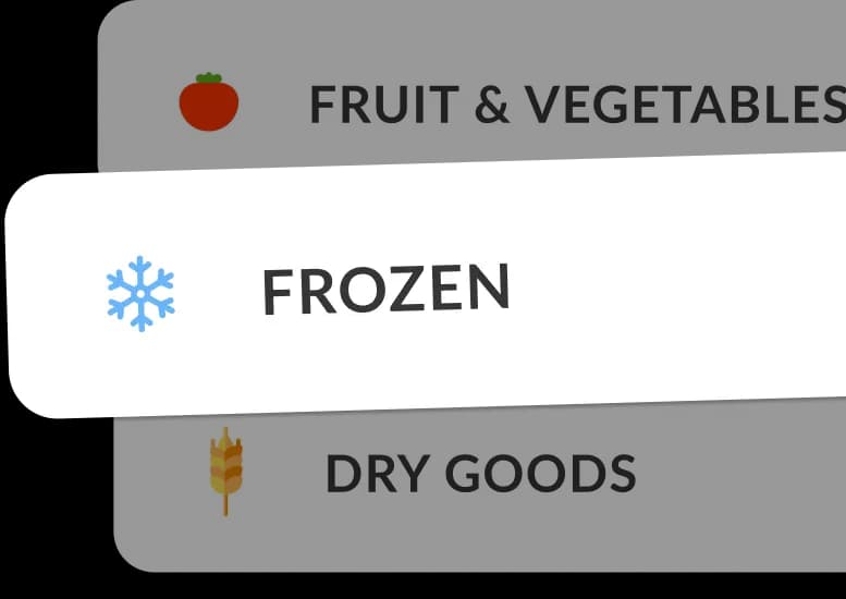 Organize os itens como quiser