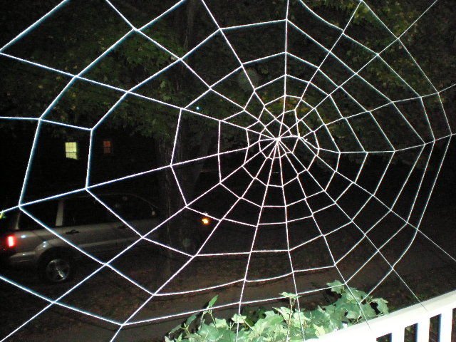 Halloween yard decorations - spider web